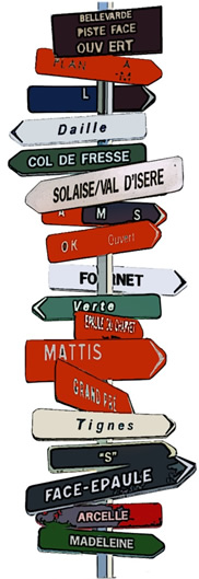 Capolongo - Ski signs