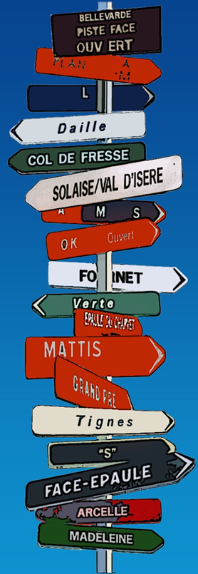 Capolongo - Ski signs